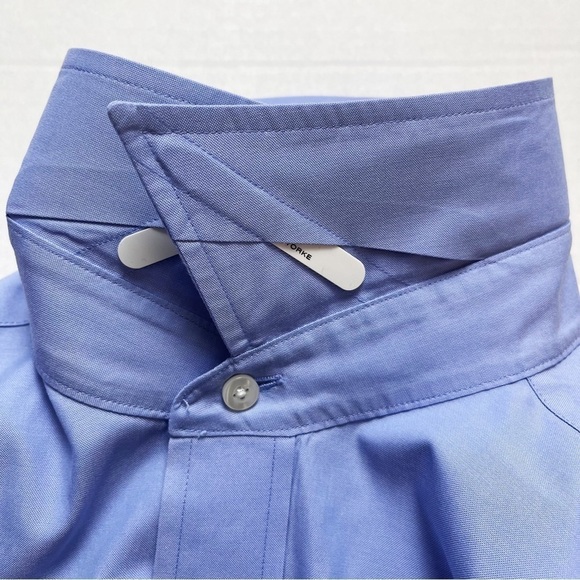 ✨NEW!✨ ROUNDTREE & YORKE Gold Label Long Sleeve Non Iron Pinpoint Shirt - 16/33 - Picture 5 of 11